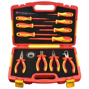 上匠 电工VDE绝缘工具套装 多功能电工钢丝钳子 绝缘螺丝批组套