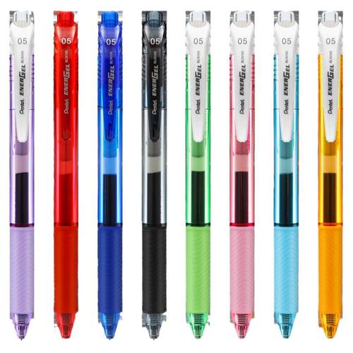 日本Pentel派通energel速干中性笔盒装BLN105学生用按动专考试水笔套装签字黑笔0.5派通bln75