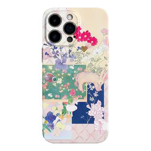 【花间兔】复古花圃拼图适用iPhone16/15promax手机壳华为mate60软OPPOreon12vivoS20苹果14一加ACE3小米15