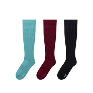 上森绿色压力袜女登山多巴胺高筒小腿长袜飞机健身跳绳跑步压缩袜