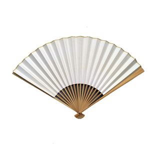 玉竹折扇4-10寸苏工水磨玉竹仿古扇骨彩色宣纸扇面书画文人扇子