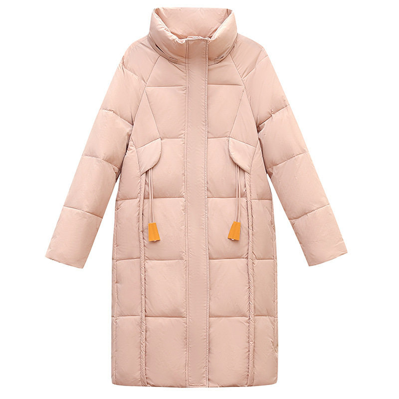 2026冬女加厚保暖过膝羽绒棉服