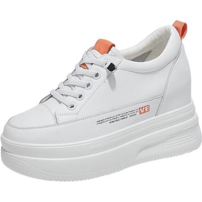 内增高显脚小10CM厚底小白鞋