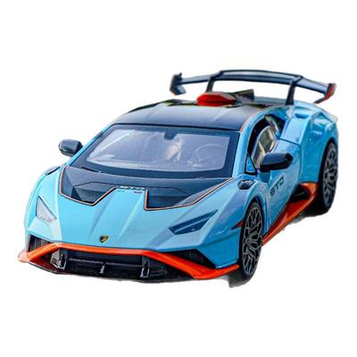 黑曼巴1:24兰博基尼超跑STO飓风仿真合金车模型1收藏男生摆件玩具