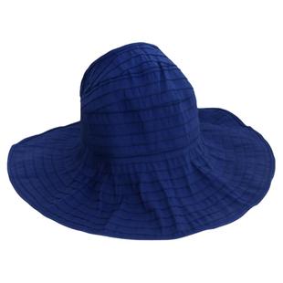 韩版帽子女夏季防晒可折叠空顶帽棉麻大檐遮阳布帽太阳帽防紫外线