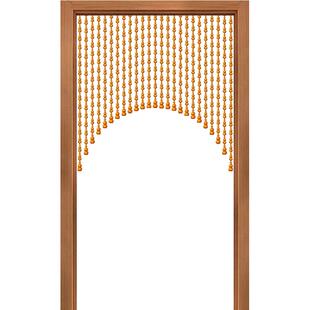 定制桃木葫芦珠帘遮挡门帘卧室厕所客厅屏风装饰中式拱形隔断帘子