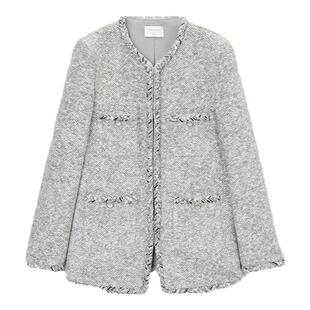 TKY SHOP圆领小香风羊毛外套2025冬季新款保暖气质优雅冬装短外套