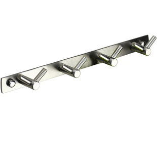 浴室304不锈钢挂钩 衣勾一排加厚 墙壁挂衣钩排钩 免打孔毛巾挂钩