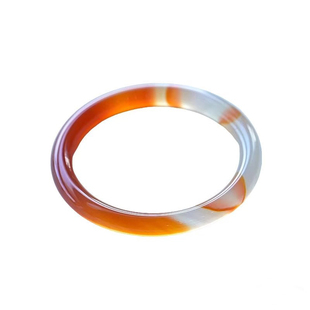 玛瑙手镯天然冰飘花玉镯小圈口复古细圆条橘红色玉髓水晶手环礼物