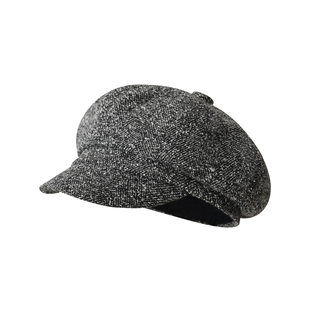 男士英伦风报童帽日系复古文艺画家帽秋冬大版型显脸小八角帽子女