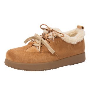 达芙妮雪地靴女款2025新款冬季加绒鞋子勃肯短靴外穿棉鞋毛毛女鞋