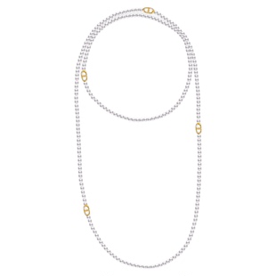 长款珍珠项链毛衣链大气高档高级感秋冬叠戴双层珍珠颈链2025新款