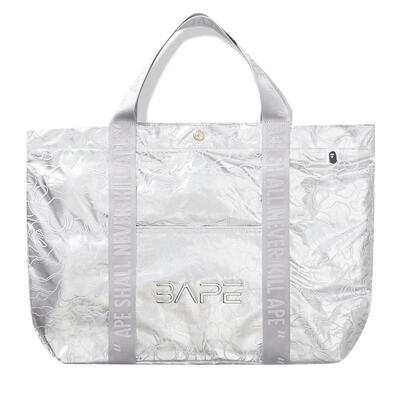 满印迷彩图案手提袋托特包BAPE