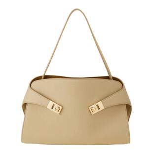 【12期免息】FERRAGAMO菲拉格慕女HugSoft双色单肩包中号