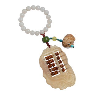 小红书同款天然羊角小算盘手捻文玩手把件菩提可爱鹿角呱呱盘玩串