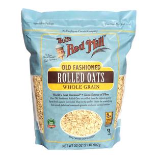 美国进口鲍勃红磨坊燕麦片传统老式燕麦片隔夜燕麦材料钢切老燕麦
