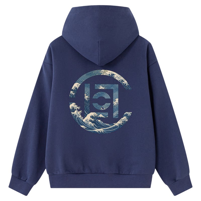 CLOT浮世绘海浪连帽卫衣秋款