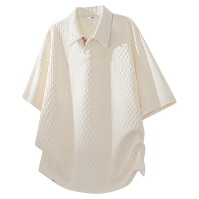 itizzue华夫格POLO衫短袖男夏季