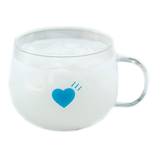 日本爱心ROYAL玻璃杯阿拉比卡%把手杯高颜值百分号玻璃耐热杯子