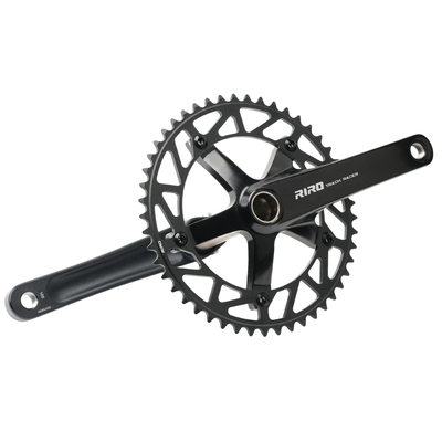 RIRO场地车死飞车中空一体曲柄牙盘铝合金超轻144BCD齿盘单速51T