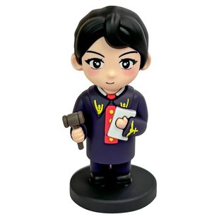 卡通法官公仔桌面摆件装饰青少年学生普法教育活动小礼品礼物定制