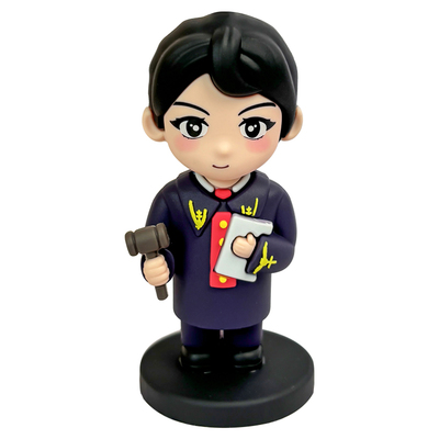 卡通法官公仔桌面摆件装饰青少年学生普法教育活动小礼品礼物定制