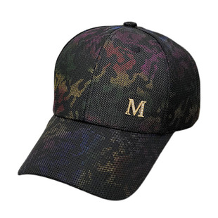 女春夏季透气鸭舌帽韩版炫彩时尚M标帽子户外防晒遮脸百搭棒球帽