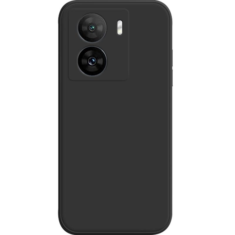 适用于iqooz7手机壳IQOOZ7X新款液态硅胶防摔保护套石墨黑方形lq00z七x黑色简约纯色耐看软壳男女商务外壳