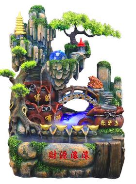 假山流水喷泉落地生财开业礼品