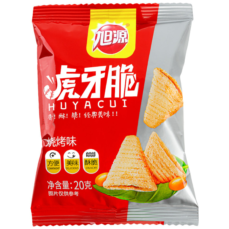 旭源虎牙脆锅巴小包装解馋办公室小零食网红爆款童年怀旧2025新款