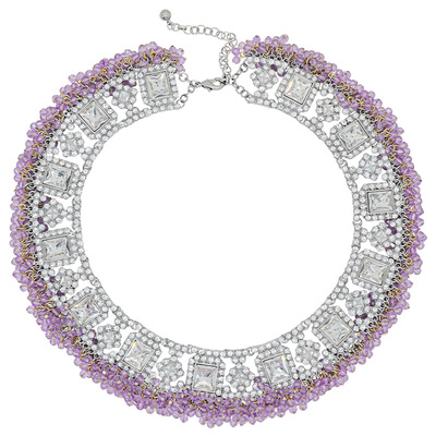 LAMUANA幻紫花园项链小众设计感重工满嵌choker奢华感颈链女78799