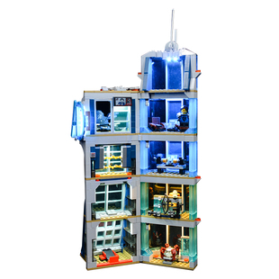 适用于乐高76166超级英雄复仇者联盟总部大厦积木灯饰LED积木