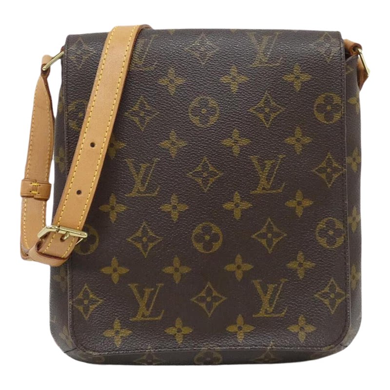 中古LV路易威登老花斜挎女包