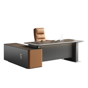 小尺寸老板桌总裁桌大气高端轻奢网红现代董事长办公桌总经理桌椅