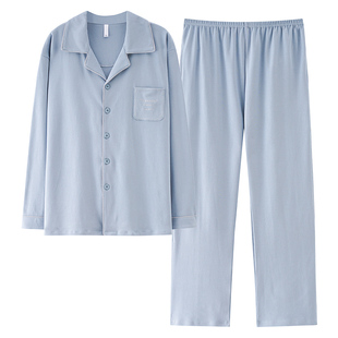 猫人男士睡衣2026正流行春秋季宽松大码纯棉家居服套装休闲可外穿