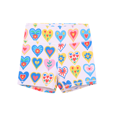 HARDSHIP花花爱心跑步女短裤