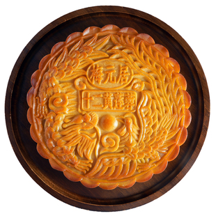 梅元居蛋黄莲蓉月饼老广式手工传统中秋节双黄大月饼礼盒2斤包邮