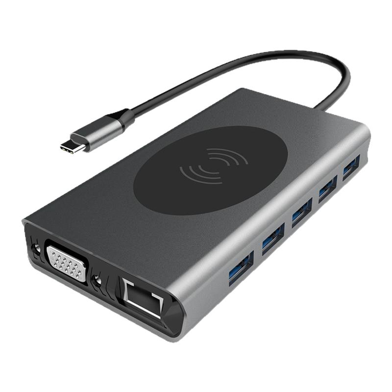 拓展坞Typec笔记本USB3.0分线器雷电4HDMI多接口网线转换器mac 电脑MacBookPro适用苹果华为iPa