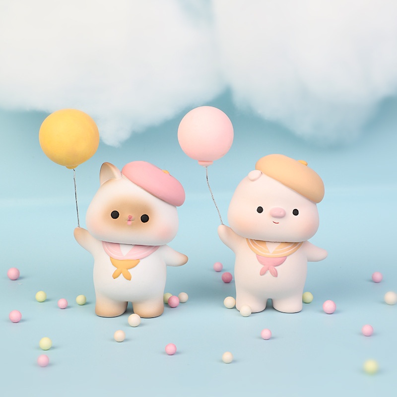 嘟嘟乐园硬搪胶家居挂件小风铃装饰品树脂公仔工艺品车载摆件创意