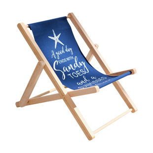 地中海桌面小摆件木制迷你沙滩椅家居饰品礼物儿童房装饰道具椅子