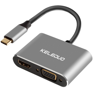 适用iphone17pro转接头华为mate60苹果mac电脑ipad平板PD充电手机连电视vga显示屏接口typec转hdmi转换器扩展