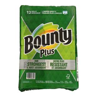 美国进口Bounty帮庭厨房用纸干湿两用吸水吸油擦油家用12卷专用纸
