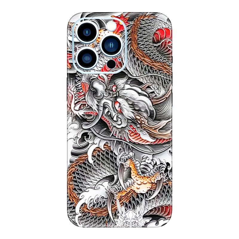 iPhone17Pro浮雕手机背膜适用苹果15贴纸13贴膜xsmax后膜12全包边14彩膜16贴膜
