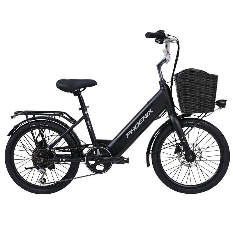 Phoenix/凤凰20寸可取锂电电动助力自行车碟刹力矩电动车