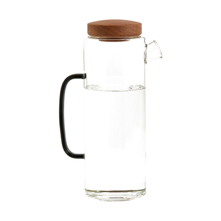 JZ几致高硼硅玻璃茶壶橡树壶大容量办公室冷水壶马克杯餐饮具