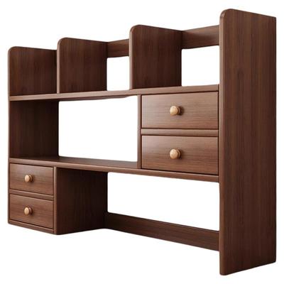 实木书架桌面置物架卧室办公室桌上多层架子客厅书桌收纳简易书柜