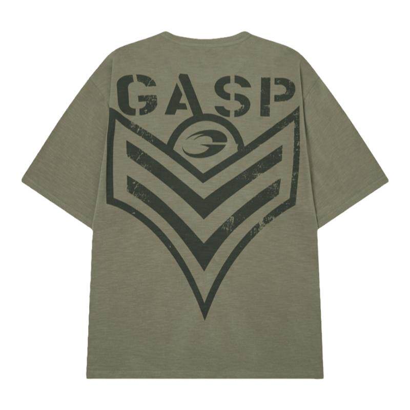 gasp短袖莫代尔竹节棉宽松T恤