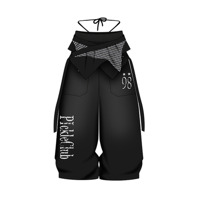 梁拌泡菜美式复古叛逆野猫方巾裤女潮流长裤宽松设计感百搭休闲裤