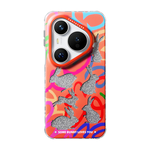 Tastecase闪粉钻石兔子手机壳适用于华为Pura80Ultra/Pura80Pro/Mate70Pro新款原创可爱小兔磨砂防摔保护壳