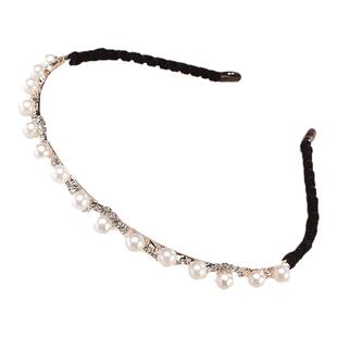 网红发箍女珍珠头箍头饰细边压发绑发卡韩国简约甜美发夹防滑发捆